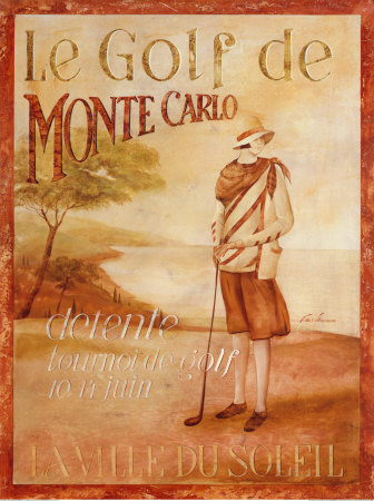 Golf Monte Carlo by Fabrice De Villeneuve Pricing Limited Edition Print image
