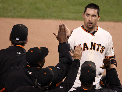 Texas Rangers V San Francisco Giants, Game 1: Travis Ishikawa by Petersen Christian Pricing Limited Edition Print image