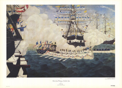 Salute To George Washington In New York by L. M. Cooke Pricing Limited Edition Print image