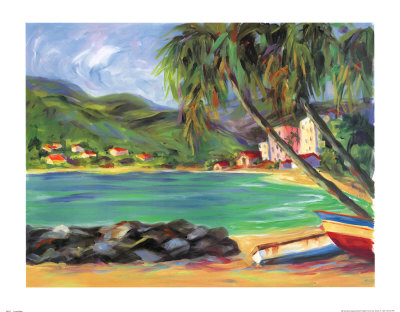 Caribbean Seascape Ii by Joyce Shelton Pricing Limited Edition Print image