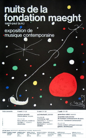 Nuits De La Fondation, 1967 by Joan Miró Pricing Limited Edition Print image