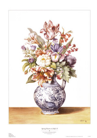 Spring Flowers In Delft Ii by Owen Turville Pricing Limited Edition Print image