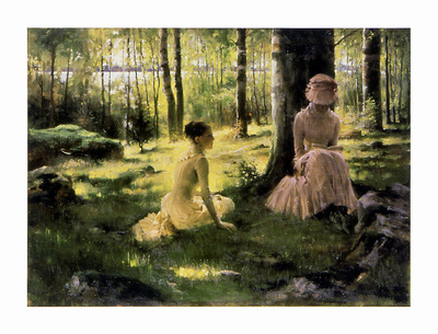 Under The Birches by Albert Edelfelt Pricing Limited Edition Print image
