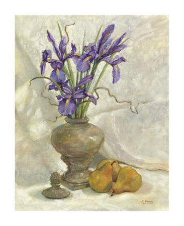 Purple Iris And Pear by Dot Bunn Pricing Limited Edition Print image