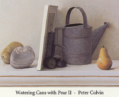 Watering Cans With Pear I by Peter Colvin Pricing Limited Edition Print image