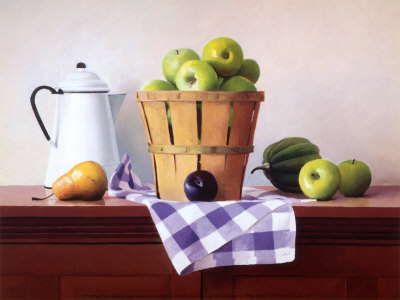 Basket Of Green Apples by Peter Colvin Pricing Limited Edition Print image