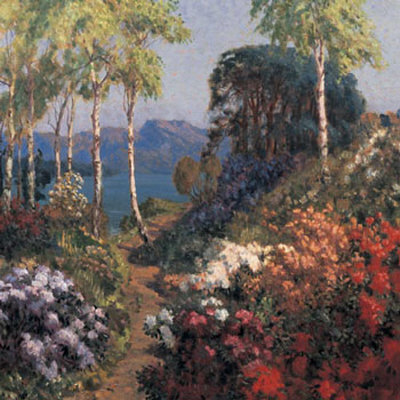 Hillside Garden In Westmoreland by John Arthur Black Pricing Limited Edition Print image
