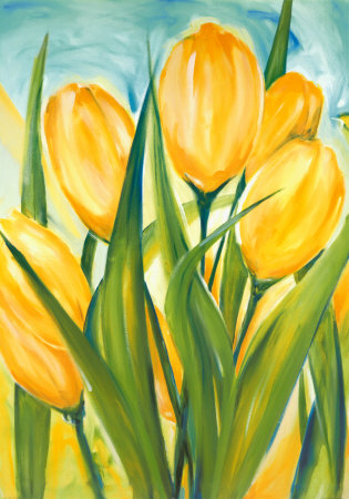 Giant Yellow Tulips by Alfred Gockel Pricing Limited Edition Print image