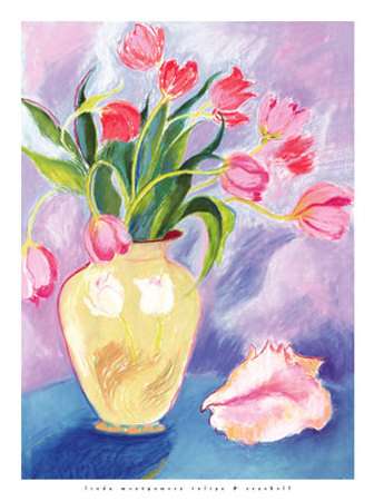 Tulips And Seashell by Linda Montgomery Pricing Limited Edition Print image