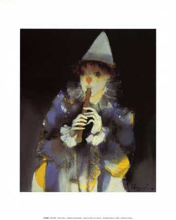 Clown Bleu by Joel Rougie Pricing Limited Edition Print image