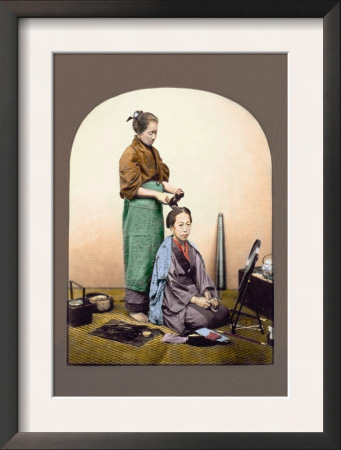 Woman Having Her Hair Done by Baron Von Raimund Stillfried Pricing Limited Edition Print image