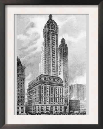 Singer Building, 1911 by Moses King Pricing Limited Edition Print image
