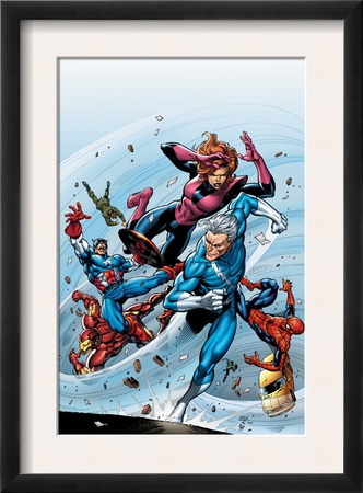 Marvel Adventures The Avengers #19 Cover: Quicksilver by Tom Grummett Pricing Limited Edition Print image