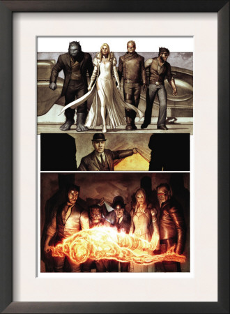Astonishing X-Men: Ghost Boxes #1 Group: Emma Frost, Beast, Cyclops And Wolverine by Adi Granov Pricing Limited Edition Print image