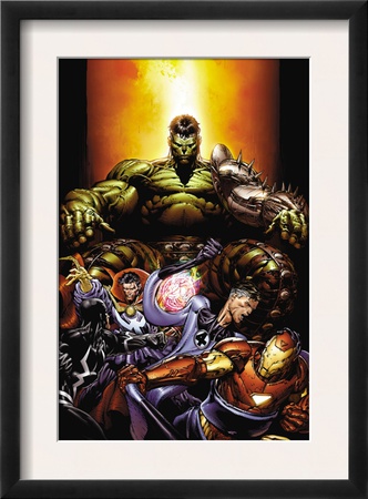 World War Hulk #4 Cover: Hulk, Dr. Strange, Mr. Fantastic And Iron Man by David Finch Pricing Limited Edition Print image