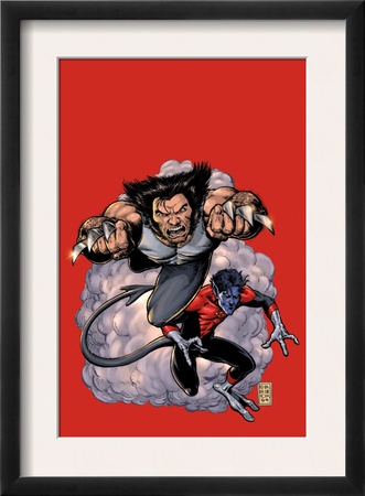 Wolverine #19 Cover: Wolverine And Nightcrawler Screaming by Darick Robertson Pricing Limited Edition Print image