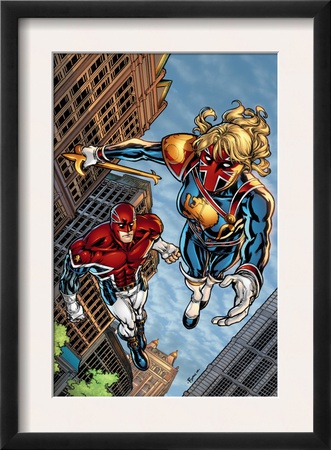 New Excalibur #4 Cover: Lionheart And Captain Britain by Steven Cummings Pricing Limited Edition Print image