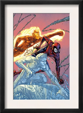 X-Men: First Class #16 Cover: Iceman, Human Torch And Spider-Man by Patrick Scherberger Pricing Limited Edition Print image