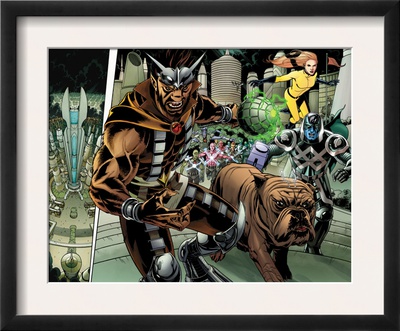 Realm Of Kings Inhumans #4 Group: Gorgon, Lockjaw, Ronan The Accuser And Crystal by Pablo Raimondi Pricing Limited Edition Print image