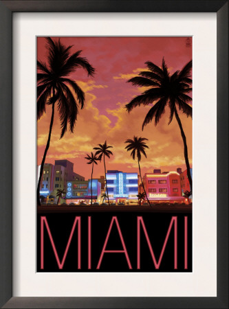 South Beach Miami, Florida, C.2008 by Lantern Press Pricing Limited Edition Print image