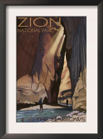 Zion National Park - The Narrows, C.2009 by Lantern Press Pricing Limited Edition Print image