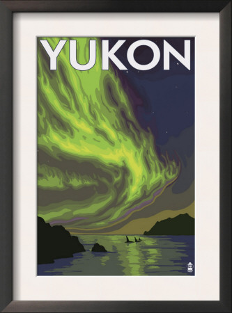 Yukon, Canada - Northern Lights, C.2009 by Lantern Press Pricing Limited Edition Print image