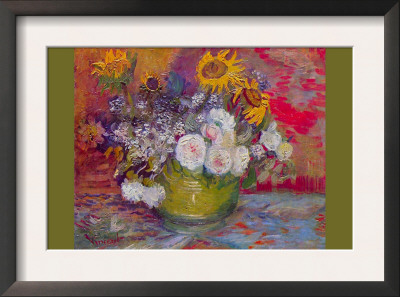 Still-Life With Roses And Sunflowers by Vincent Van Gogh Pricing Limited Edition Print image