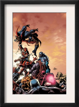 Spider-Man: Breakout #1 Cover: Spider-Man, Iron Clad, Vapor, Vector, X-Ray And U-Foes Fighting by Manuel Garcia Pricing Limited Edition Print image