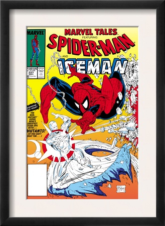 Marvel Tales: Spider-Man #227 Cover: Spider-Man And Iceman Fighting by Todd Mcfarlane Pricing Limited Edition Print image