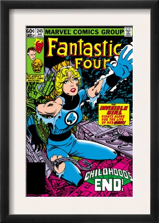 Fantastic Four #245 Cover: Invisible Woman Crouching by John Byrne Pricing Limited Edition Print image