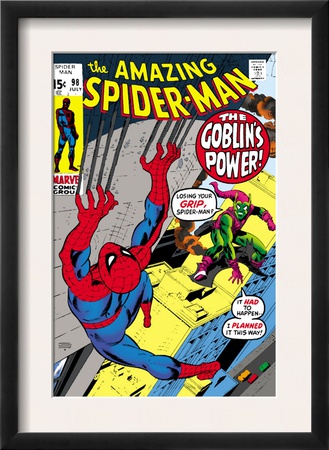 The Amazing Spider-Man #98 Cover: Green Goblin And Spider-Man Fighting by Gil Kane Pricing Limited Edition Print image