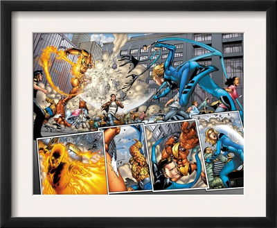 Marvel Adventures Fantastic Four #1 Group: Mr. Fantastic, Invisible Woman And Fantastic Four by Carlo Pagulayan Pricing Limited Edition Print image