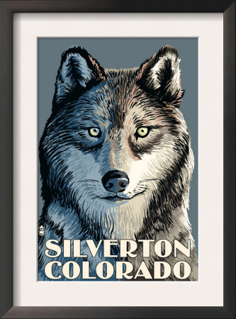 Silverton, Colorado - Wolf Up Close, C.2009 by Lantern Press Pricing Limited Edition Print image