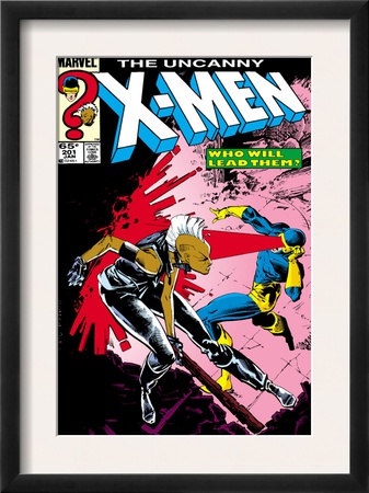 Uncanny X-Men #201 Cover: Storm And Cyclops by Rick Leonardi Pricing Limited Edition Print image
