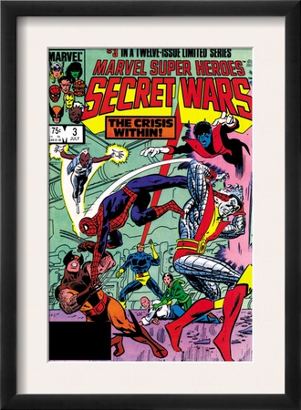 Secret Wars #3 Cover: Colossus, Nightcrawler, Spider-Man, Wolverine, Storm, Cyclops And X-Men by Mike Zeck Pricing Limited Edition Print image