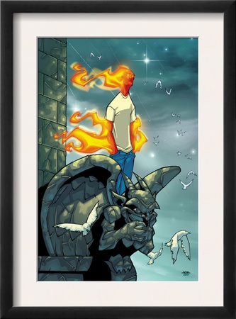 Human Torch #9 Cover: Human Torch Fighting by Scottie Young Pricing Limited Edition Print image