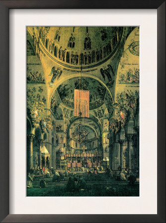 Interior Of St. Marks Church, Venice by Canaletto Pricing Limited Edition Print image