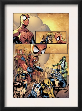Marvel Team-Up #12 Group: Spider-Man, Wolverine, She-Hulk, Warbird And Dr. Strange by Paco Medina Pricing Limited Edition Print image