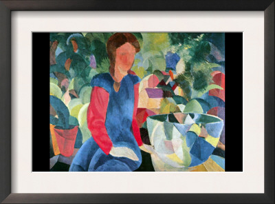 Girls With Fish Bell by Auguste Macke Pricing Limited Edition Print image