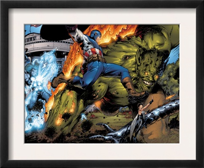 Ultimate Six #6 Group: Captain America, Green Goblin, Wasp, Thor And Electro by Trevor Hairsine Pricing Limited Edition Print image