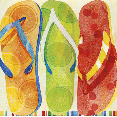 Beach Flip Flops by Mary Escobedo Pricing Limited Edition Print image