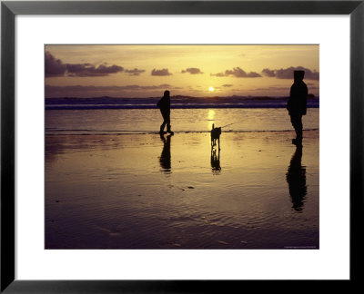 Family With Dog At Sunset, Cape Sebastian, Or by Jim Corwin Pricing Limited Edition Print image