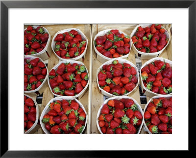 Punnets Of Strawberries In Crate, Vaucluse, France by Alain Christof Pricing Limited Edition Print image