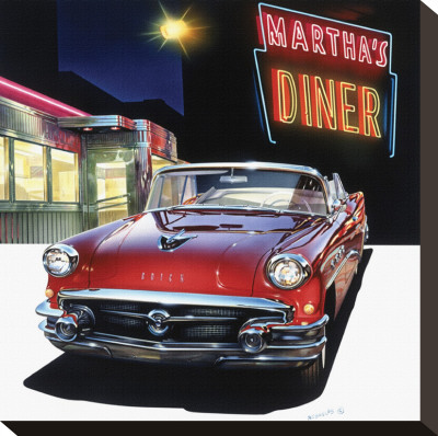 Buick '56 At Martha's Diner by Graham Reynold Pricing Limited Edition Print image