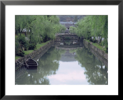 Boat In Canal, Japan by Linc Cornell Pricing Limited Edition Print image