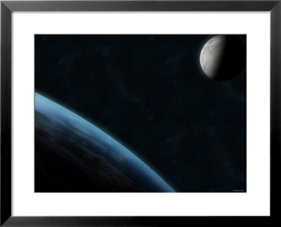 Earth And The Moon by Stocktrek Images Pricing Limited Edition Print image