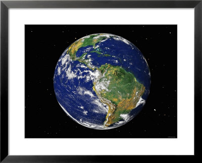 Full Earth Showing South America (With Stars) by Stocktrek Images Pricing Limited Edition Print image