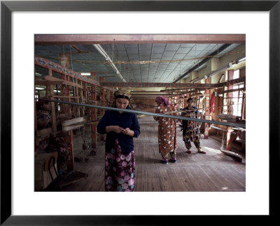 Handloom Silk Weaving, Margilan, Uzbekistan, Central Asia by David Beatty Pricing Limited Edition Print image
