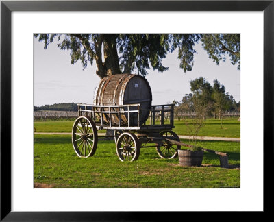 Horse Drawn Carriage Cart And Wooden Barrel, Bodega Juanico Familia Deicas Winery, Juanico by Per Karlsson Pricing Limited Edition Print image