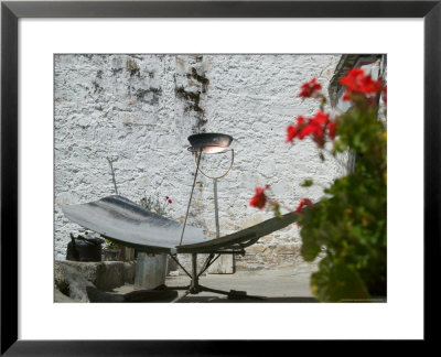Using Solar Panel To Cook, Sera Temple, Lhasa, Tibet, China by Keren Su Pricing Limited Edition Print image